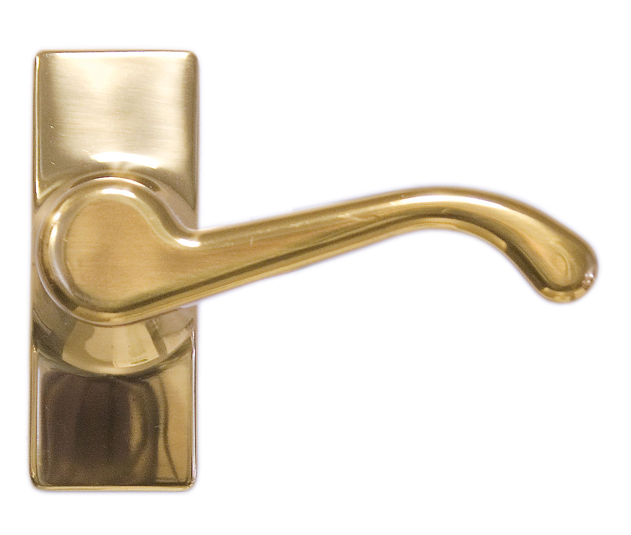 French Door Polished Brass - Door Hardware - Arch Angle Custom Arched Top Storm Windows & Storm Doors