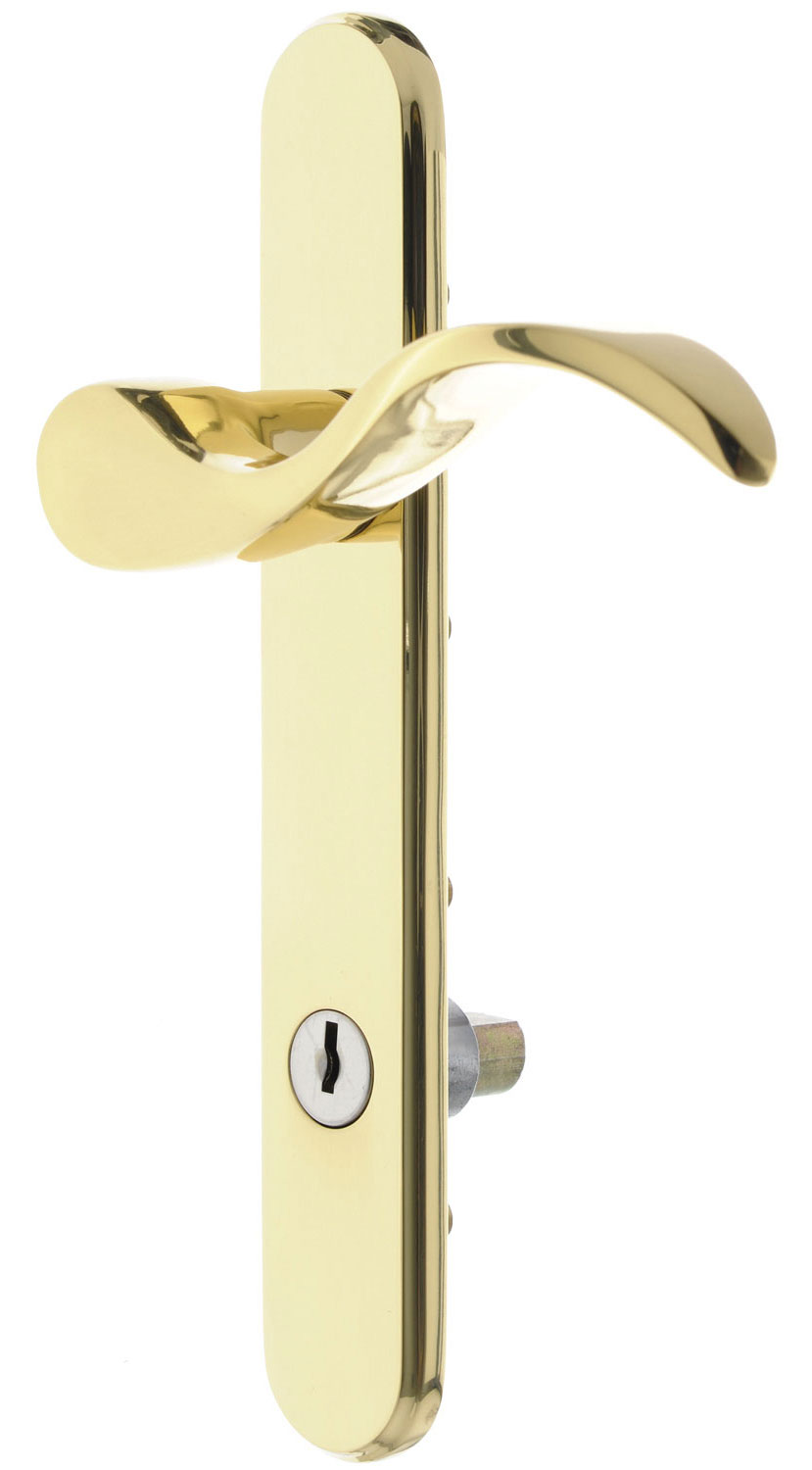 Polished Brass - Door Hardware - Arch Angle Custom Arched Top Storm Windows & Storm Doors